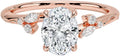 1 CT Oval Moissanite Engagement Ring Colorless VVS1 - Twisted Vine