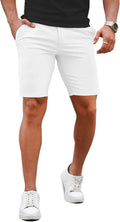 Mens Slim Fit Shorts 9 in Inseam Stretch Chino Shorts - Slim Stretch