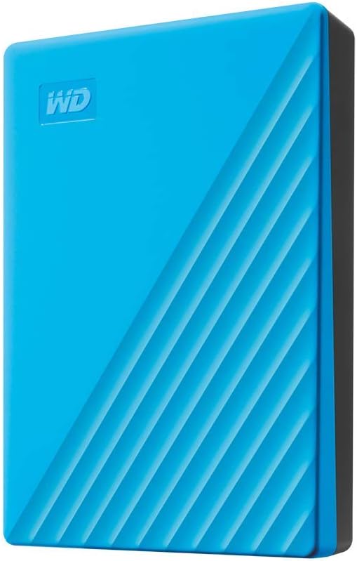 5TB WD My Passport Portable External HD - Fast USB 3.0, Sky Blue
