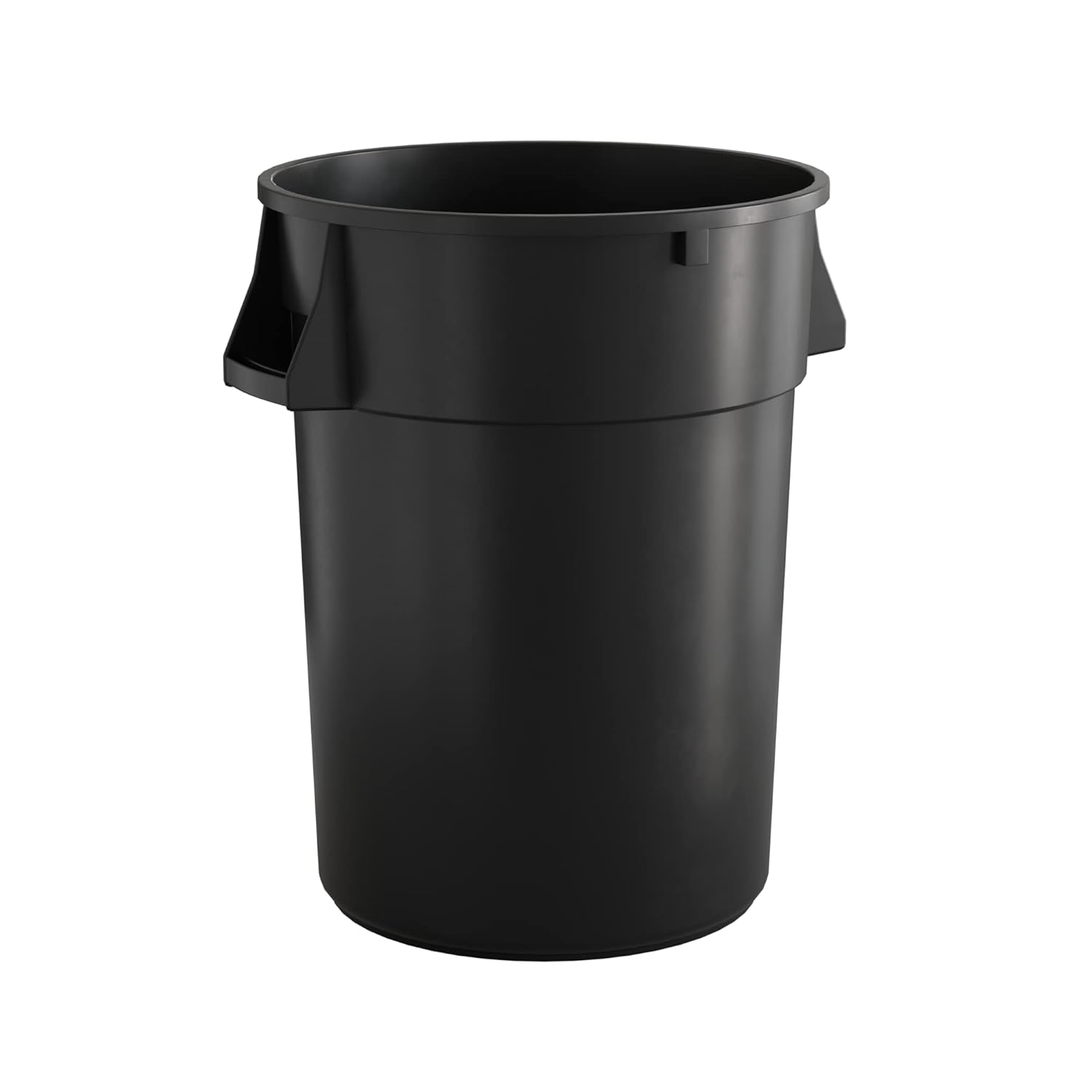 44 Gallon Black Round Commercial Trash Can for Heavy-Duty Use
