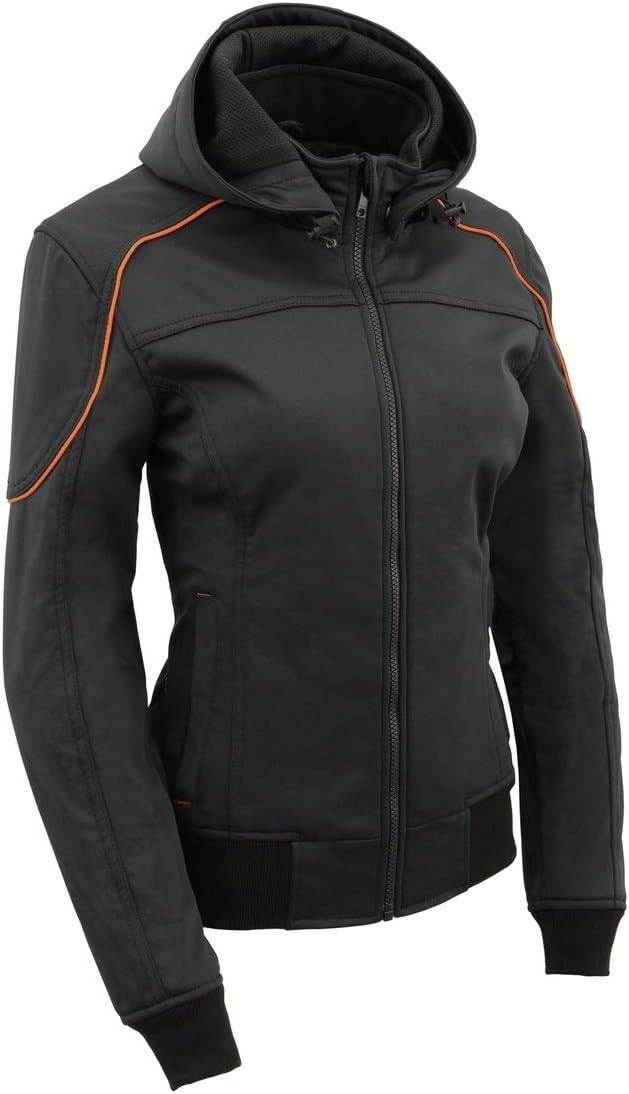 Milwaukee Leather Women's Black Soft Shell Motorcycle Jacket