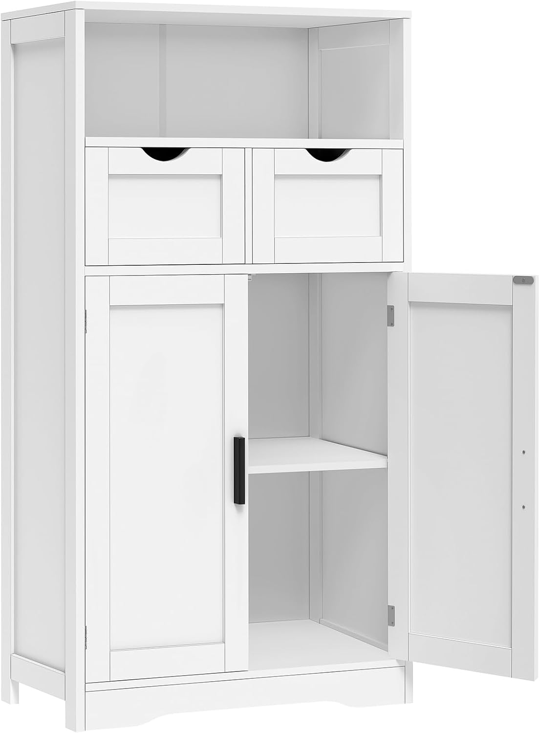 Iwell Bathroom Cabinet with Doors and Drawers for Storage