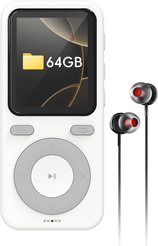 64GB Bluetooth MP3 Player with Speaker for Sports and Hiking