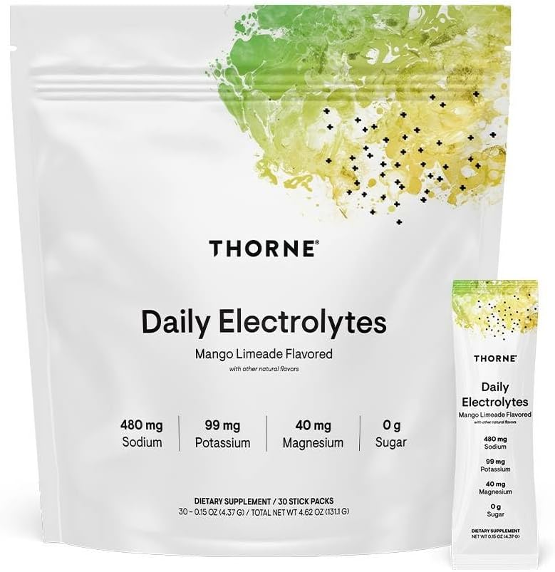 THORNE Daily Electrolytes Drink Mix - Zero Sugar Hydration Boost