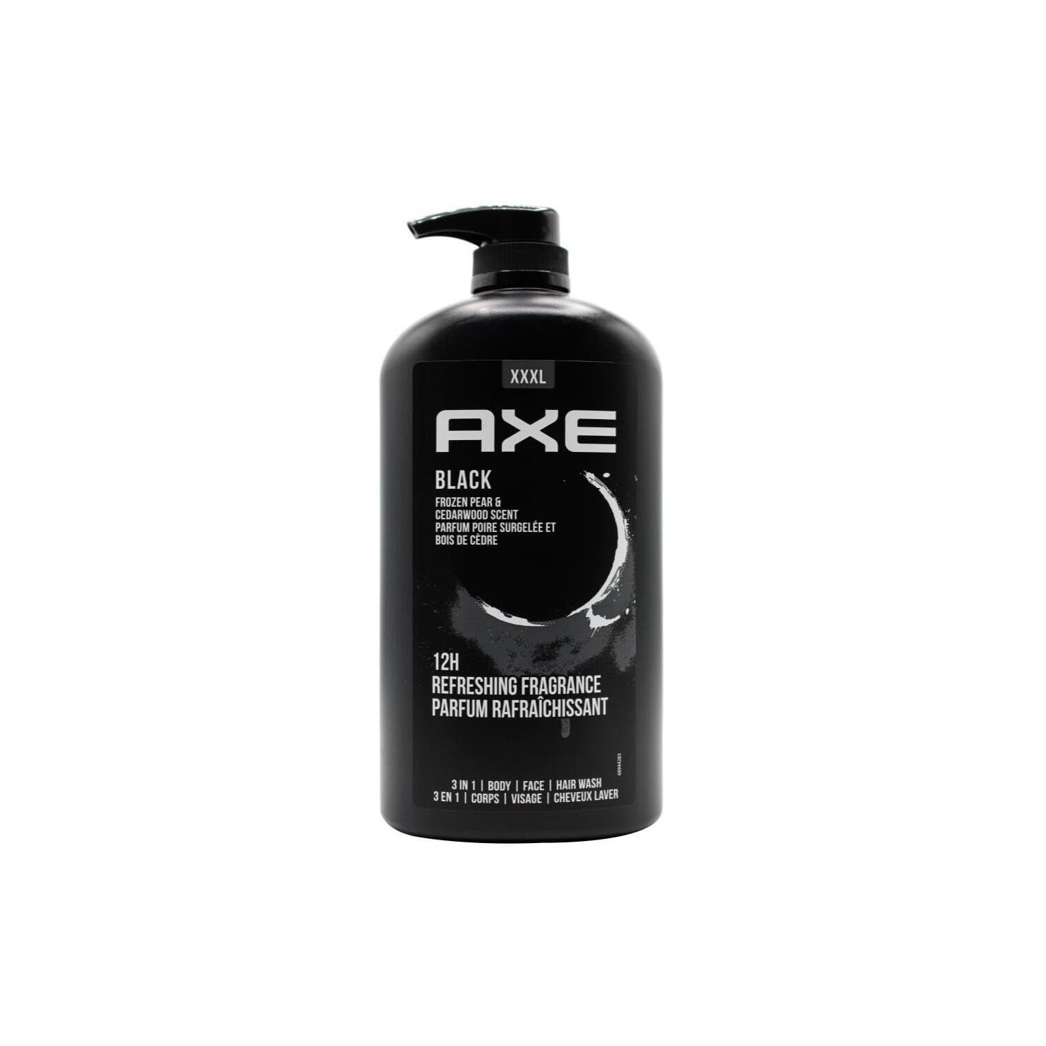 AXE 3 in 1 Body Face and Hair Wash for Men, 12 Hour Freshness