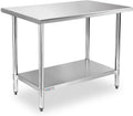 STABLEINK NSF Stainless Steel Table 24 x 36 in - Heavy Duty Prep Work