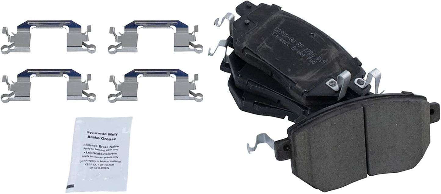 TRQ Front Brake Pads Ceramic for INFINITI FX35 FX45 and More