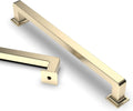 6.3 in Brushed Brass Cabinet Handles 10 Pack - Solid Kitchen Pulls