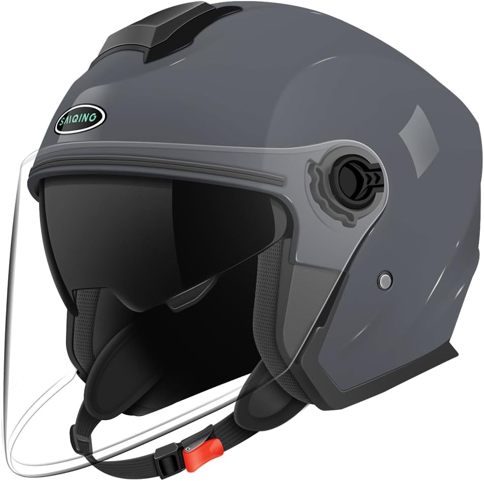SanQing Motorcycle Open Face Helmet for Bikers and Scooters