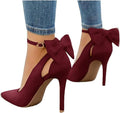 Fashare Womens High Heels Bow Tie Back Stiletto Pumps (Style 9GKF)