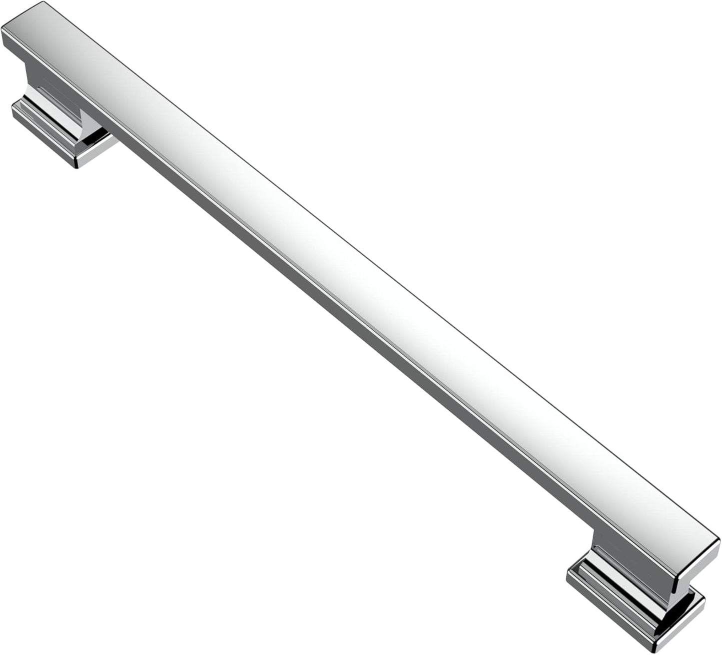 Polished Chrome Cabinet Pulls - 5 Pack, 7 Inch Hole Centers