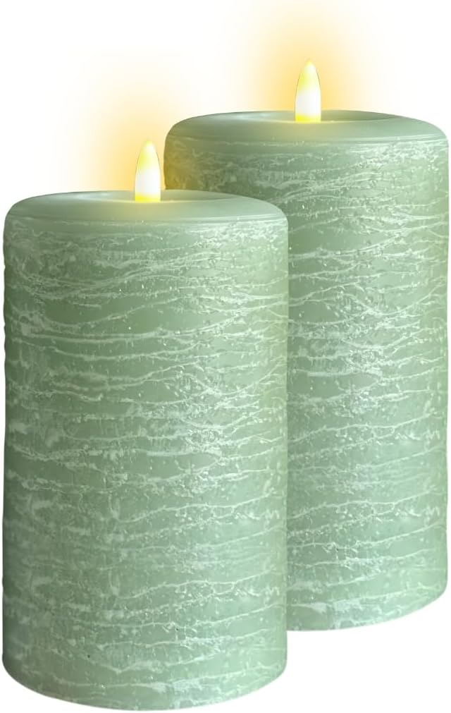 LumiPur Signature Natural Glow Flameless Wax Pillar LED Candle