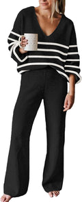 Women's Viottiset Cozy 2 Piece Knit Sweater Outfit for Casual Wear