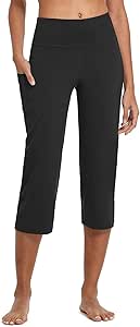 BALEAF Yoga Capris for Women with Pockets and High Waist Fit
