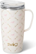 22oz Insulated Travel Mug with Handle and Lid - Cup Holder Friendly
