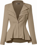 Women's Casual Work Double Lapel Peplum Blazer - Comfortable Fit move