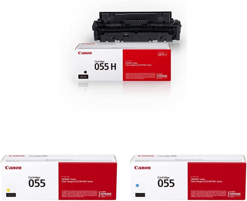 Canon Genuine 055 Black Yellow Cyan Toner Cartridge Set Review