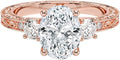 1-3 CT Moissanite Engagement Ring Colorless VVS1 Oval - Timeless Art