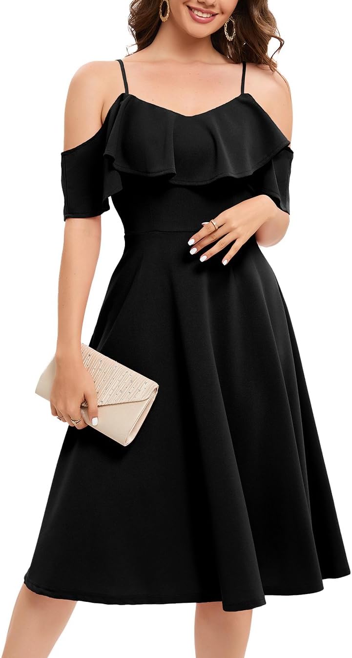 Bbonlinedress Off Shoulder Summer Wedding Guest Midi Dress
