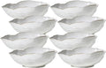 Serene Spaces Large Free-Form Edge Glazed Ceramic Bowl - Set of 8