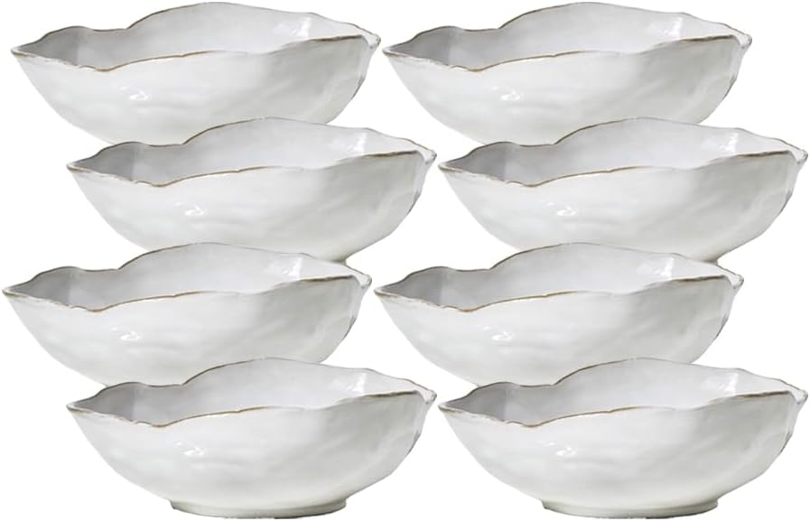 Extra Large Free-Form Edge Glazed Ceramic Bowl for Events