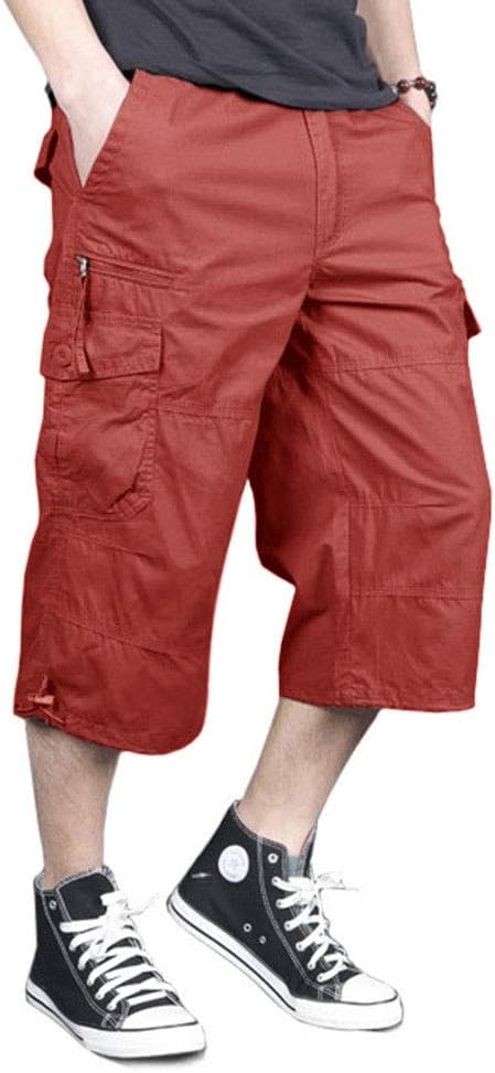 MAGNIVIT Men's Capri Long Cargo Shorts for Outdoor Activities