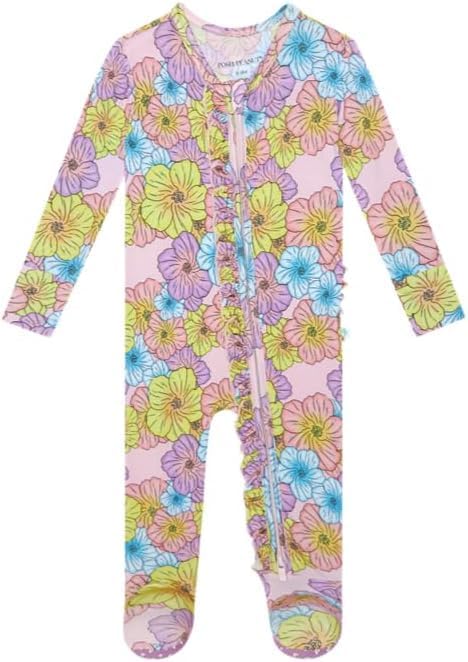 Ruffled Zippered Vintage Pink Rose One Piece for Ultimate Comfort