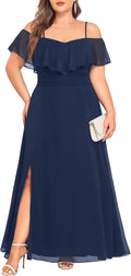 Pinup Fashion Plus Size Bridesmaid Dress - Off The Shoulder Elegant