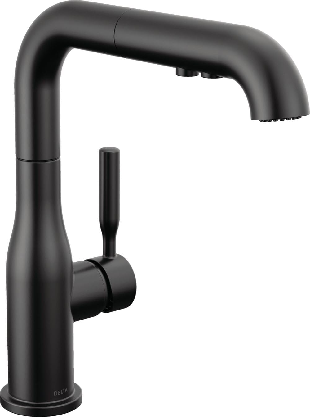 Delta Almari Matte Black Kitchen Faucet with Pull-Out Sprayer