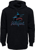 MLB Kids Youth Miami Marlins Team Color Pullover Hoodie - Durable