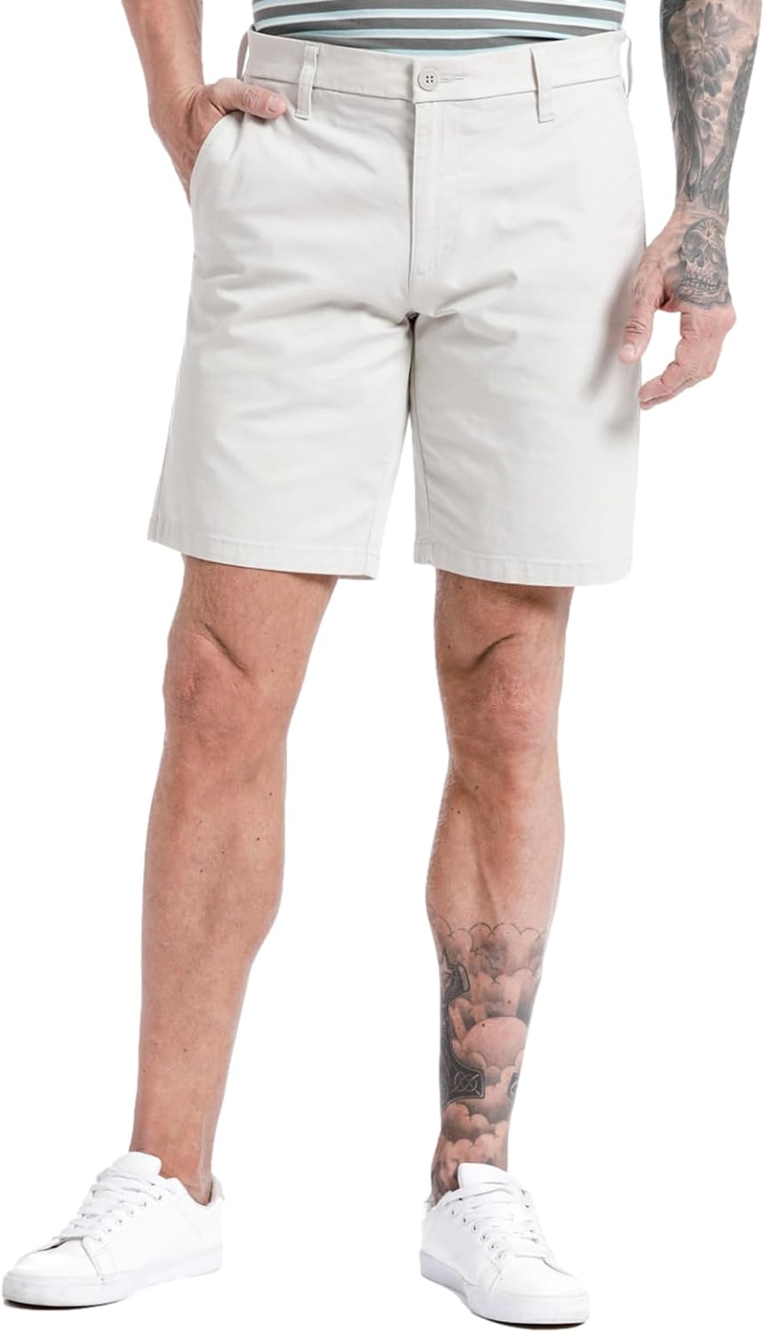 Dockers Men's Straight Fit Supreme Flex 9.5in Shorts for Comfort