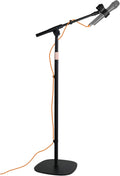 Mic Stand Floor with Boom Arm Microphone Stand - Flat Weighted Base