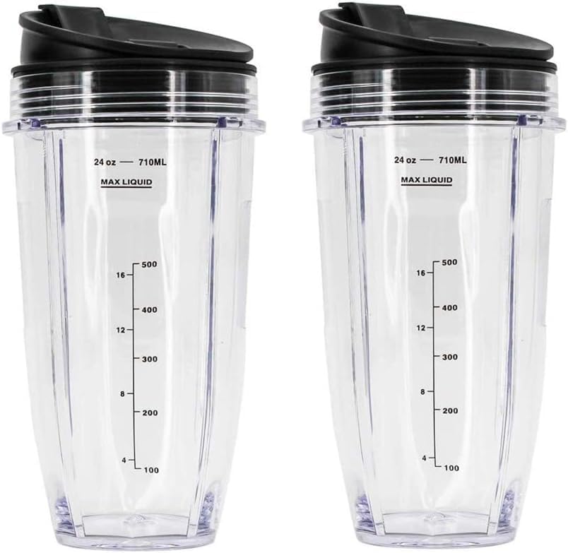 Blend Better: 2-Pack 24oz Cups for Nutri Ninja Blenders