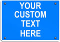 Aluminum Weatherproof Metal Sign 24x18in - Durable Blue/White Notice