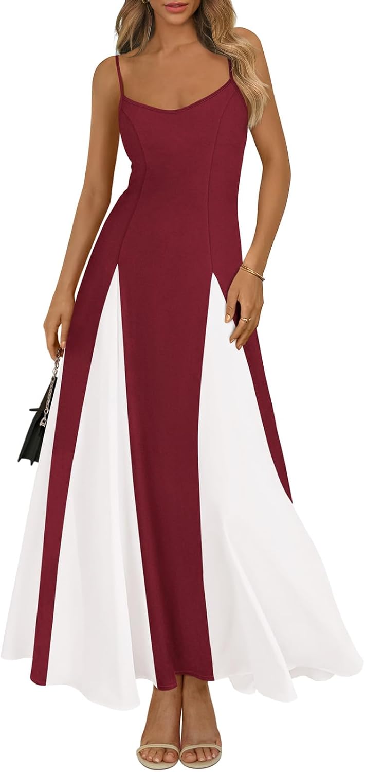 PRETTYGARDEN Spaghetti Strap Backless Summer Dresses 2025