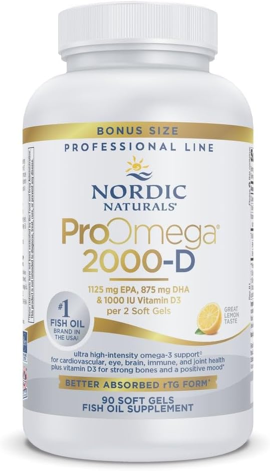Nordic Naturals ProOmega 2000-D Fish Oil for Heart & Brain Health