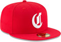 Mens New York Yankees 59FIFTY Fitted Cap Scarlet - Authentic MLB