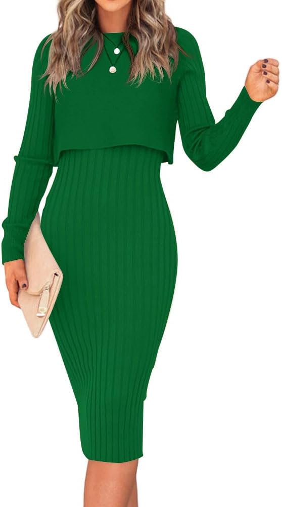 Ezbelle Women's Long Sleeve Sweater Dress Set for All Occasions