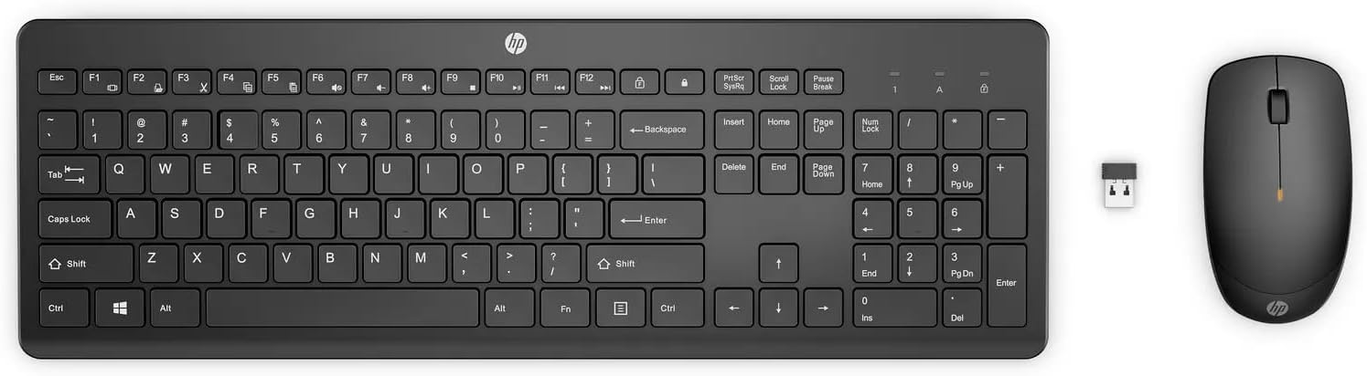 HP 235 Wireless Mouse and Keyboard Combo for Stylish Comfort