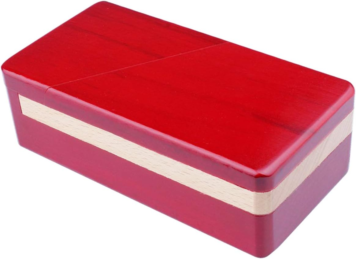 Mind-Bending Wooden Puzzle Box - Secret Drawer & Red Finish