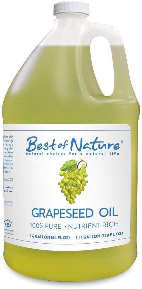 100% Pure Grapeseed Oil - Lightweight Moisturizer for Skin & Hair