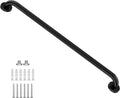 Black Shower Grab Bar w/Anti-Slip Knurled Grip 36 in - Stable Support
