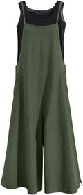 Women Casual Loose Long Bib Pants Wide Leg Jumpsuit - Flattering 2
