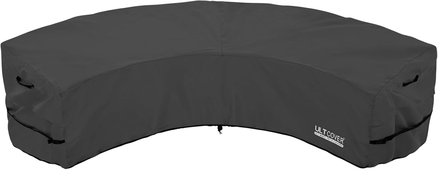 ULTCOVER Patio Curved Sofa Cover for Outdoor Sectional Furniture