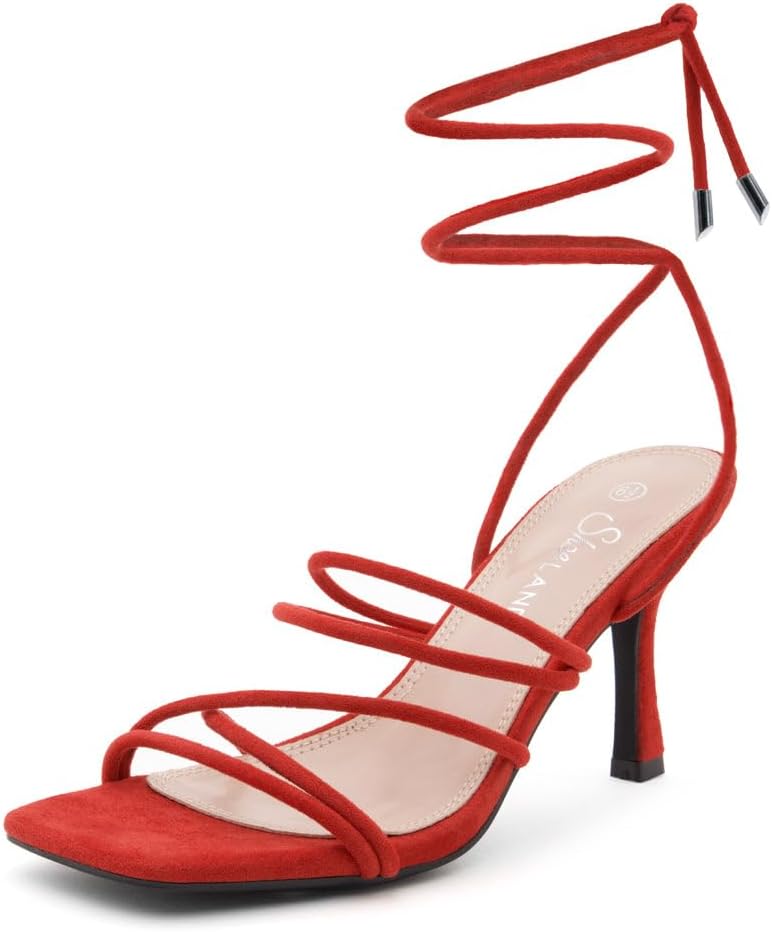 Shoe Land Women's Strappy Heels for Elegant Evening Wear