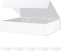 BLK&WH Matte White Gift Boxes 11.5x8x2.5 in - Elegant Magnetic Closure