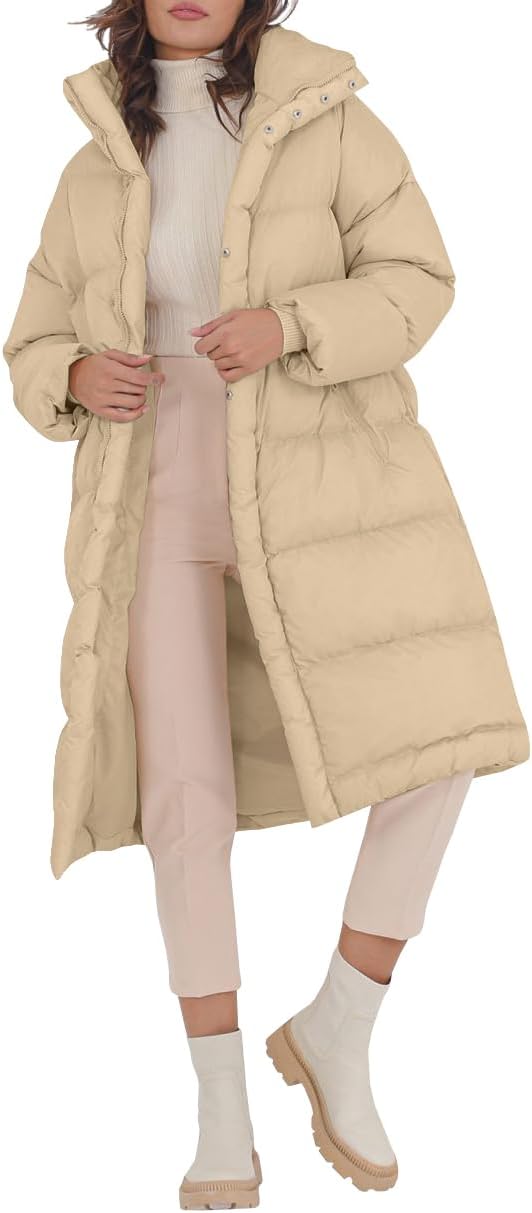 Fazortev Women's Long Puffer Jacket for Ultimate Winter Style