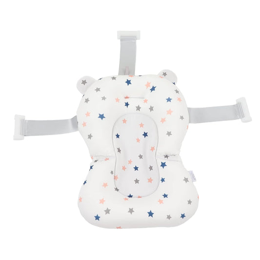 Safe & Soft Infant Bath Pillow - White Stars