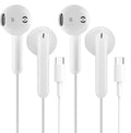 USB C Headphones Earbuds 2 Pack - Wired Type C Earphones for iPhone