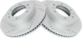 TRQ Front Performance Brake Rotors Set Compatible with Hummer H3